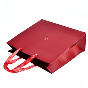 Bolsas de papel de regalo de embalaje de Boutique de ropa mate con asa de cinta de lujo personalizada <span class=keywords><strong>Sac</strong></span> Cadeaux con estampado de logotipo estampado dorado - Product Image 3