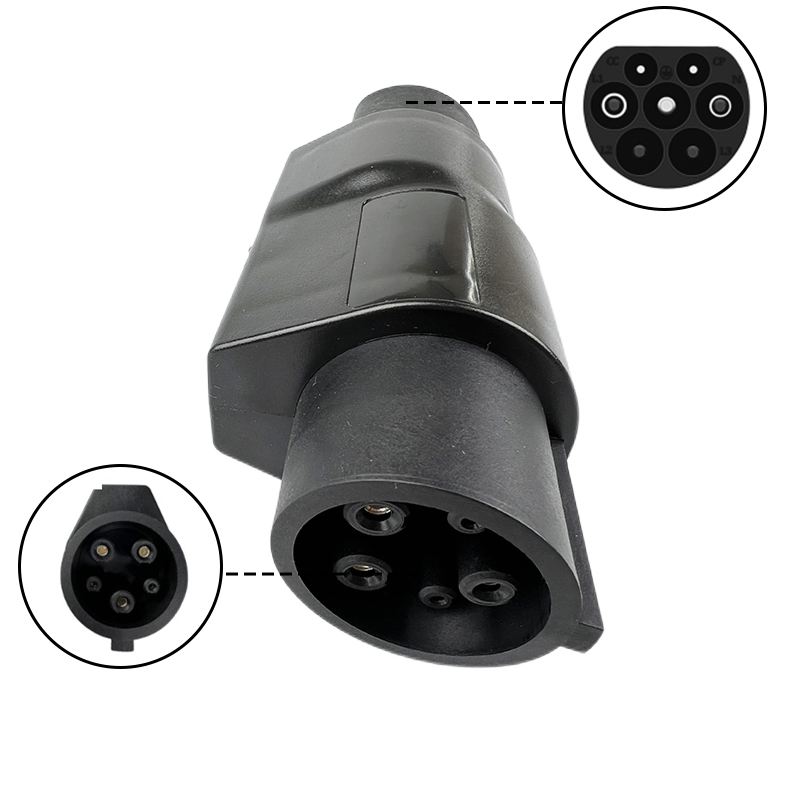 Адаптер портативной зарядки для электромобилей New Energy Car Auto Converter European AC Pile to American EN62196-2-SAEJ1772