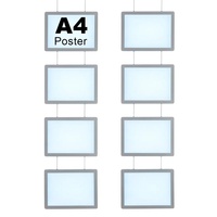 Kotak Lampu Iklan Ultra Tipis A4 Signage Dua Sisi Bingkai Magnetik Ramping Poster Kotak Lampu LED