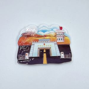 Aimants de réfrigérateur de ville touristique chinoise, souvenirs de lieux emblématiques de Pékin et de Shanghai, autocollants magnétiques en résine 3D de dessins animés, souvenirs de sites touristiques chinois - Product Image 6