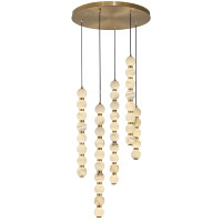Lustre LED moderne en marbre d'albâtre naturel, suspension en pierre espagnole pour plafond haut, escalier, hall d'entrée, salon