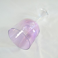 Bol chantant en cristal violet pastel HF, instrument de guérison sonore, calice chantant avec poignée en cristal lumineux cosmique pour la méditation