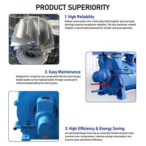 Système de transport de solides industriels par aspiration, applications de traitement des céréales et du maïs, piège à <span class=keywords><strong>graisse</strong></span> portable, <span class=keywords><strong>pompe</strong></span> à anneau liquide pour longévité - Product Image 3
