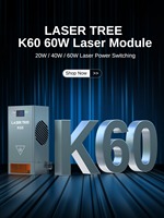 LASER TREE 5W 10W 20W 30W 40W Module Laser à Diode de Puissance Optique Kit Assistance Air Tête Laser Bleue pour Découpeuse Graveuse CNC