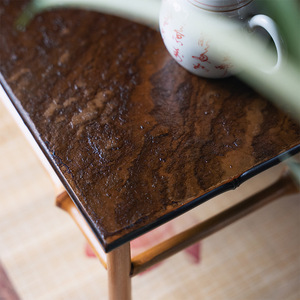 Petite table à thé rectangulaire en bambou Qiongzhu Rock, support pour infusion à sec, utilisation en extérieur - Product Image 3