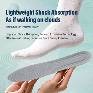 Sports Insoles EVA Breathable Cushioned <b>Shoe</b> Inserts White Black Comfortable for Men Women - Product Image 5