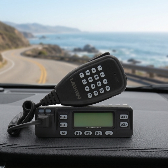 LEIXEN LX VV-898S Car Mobile Radio Transceiver Analog Walkie Talkie Programming Cable Dual Frequency (VHF/UHF) 25W High Power