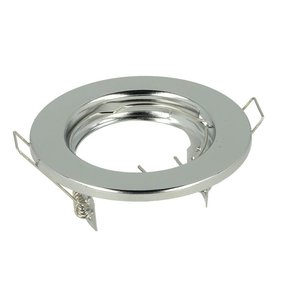 2 supports de projecteurs LED fixes modernes GU10 MR16 chromés à ressort réglable, culot COB G5, blanc chaud pour plafond intérieur SKU 3586 - Product Image 3