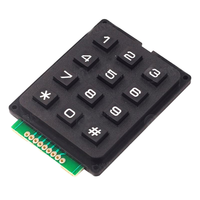 Teclado de Matriz de Teclas para Microcontrolador 4x4, 4x3, Teclado Industrial de 16/12 Teclas con Escaneo por Fila