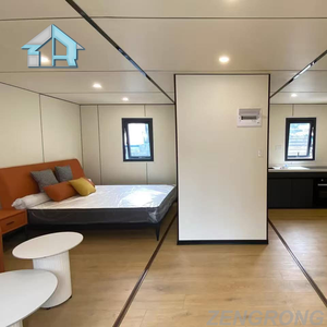 Maison conteneur moderne extensible à double aile de 20 pieds, 2 chambres, fenêtres et portes entièrement en aluminium |   Tiny préfabriqué à installation rapide - Product Image 5