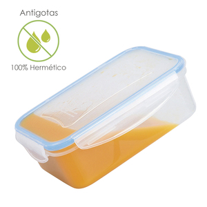 Contenitore rettangolare in plastica ermetico da 1.500 ml. 22x15x7,5 (Altezza) cm. - Product Image 2