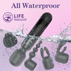 Siêu Rung 3-Tốc Độ 6-Tần Số Hiển Thị Kỹ Thuật Số AV Massager 9-Chế Độ Sốc Điện Tính Năng Độ Nét Cao Hiển Thị Máy Rung - Product Image 4