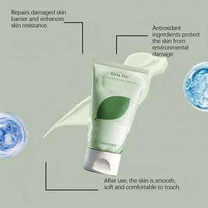 Nettoyant à l'argile de Centella Asiatica en marque propre 100g Nettoyage en profondeur Contrôle du sébum Convient aux peaux mixtes à grasses Utilisation quotidienne - Product Image 2