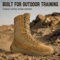 Bottes tactiques pour hommes couleur kaki, semelle en caoutchouc respirante, antidérapante, durable, bottes de désert pour l'entraînement en plein air