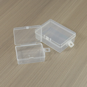 Plastic Snap Lock Storage Box <b>Rectangle</b> Clear Desktop Organizer Parts Container With Lid For Small Items - Product Image 2
