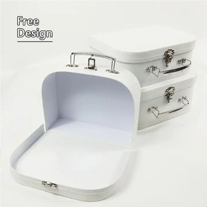 Golden Supplier Hot Sale Wholesale Custom Printed logo Bridal Paper Cardboard Suitcase Style <strong>Baby</strong> Gift <strong>Keepsake</strong> Sweet <strong>Box</strong> - Product Image 1