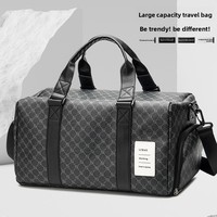 Sac de voyage pour homme en polyester, capacité extensible, portable, décontracté, simple, à bandoulière, pour affaires, rangement, vente en gros