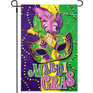 Guirlande de drapeaux personnalisée Fleur-de-lis Mardi Gras, bannière de carnaval de la Nouvelle-Orléans, drapeaux à thème pour la décoration de la cour et des clôtures - Product Image 2