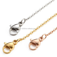 Chaîne plate torsadée en acier inoxydable, chaîne à maillons croisés soudés avec fermoir mousqueton, chaîne pour la fabrication de bijoux DIY pour pendentif