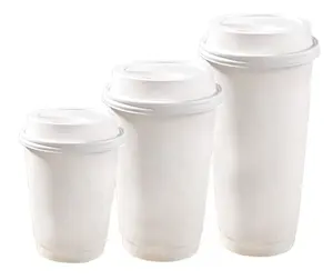 Hot Promotional Disposable Cold Drinks Takeaway Milk Tea Accept Customization Single Wall Paper Cup Coffee Cups