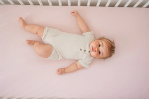 Sábanas <span class=keywords><strong>de</strong></span> algodón orgánico GOTS 100% ecológicas <span class=keywords><strong>para</strong></span> bebés, sábanas bajeras con estampado personalizado <span class=keywords><strong>para</strong></span> bebés, juegos <span class=keywords><strong>de</strong></span> cama <span class=keywords><strong>de</strong></span> <span class=keywords><strong>cuna</strong></span> suave - Product Image 2