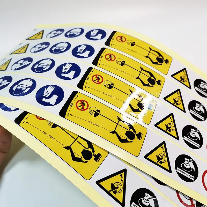 Custom designed adhesive paper vinyl safety acrylic sticker vinyl stickers roll
