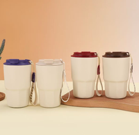 Tasse à café en acier inoxydable 316. Thermos portable à double paroi isolé sous vide avec poignée. 6-12 heures 450 ml