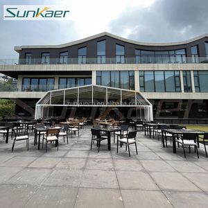 Jardin d'hiver rétractable Salles de soleil et maisons en verre en aluminium préfabriquées Terras coulissantes pliables à toit en forme de véranda - Product Image 4