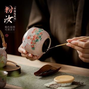 Recipiente hermético de cerámica para té con tapa de madera, forma redonda para uso doméstico, frasco de almacenamiento a prueba de humedad con diseño de conejo - Product Image 4