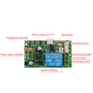 Access Control Fingerprint Control Board 7-30V Fingerprint Identification Module DIY Low Power Relay Door <b>Lock</b> Controller - Product Image 5