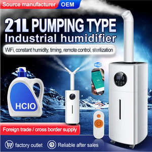 Humidificateur industriel à ultrasons sur pied grande capacité 21L avec écran tactile et fonction de stérilisation pour usage commercial - Product Image 4