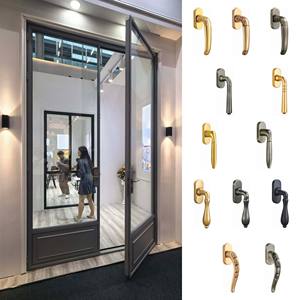 Perfil de diseño de color personalizado Profundo 65mm Insonorizado Marco de acero resistente a la intemperie Puertas de entrada Puerta abatible - Product Image 4