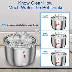 Fontaine à eau intelligente pour animaux de compagnie, en acier inoxydable, avec cloche automatique, abreuvoir pour chat et chien avec filtre circulant détachable, 800g - Product Image 5