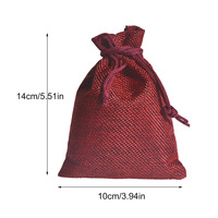 Pochette en jute multicolore, mini, avec cordon de serrage, pour mariage, fête, cadeau, sac à bijoux de Noël, style minimaliste, bricolage
