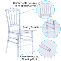 Chaises en résine PC transparente, design moderne, empilables, pliables, pour extérieur, appartement, sous-sol, hôtel, hôpital, salon