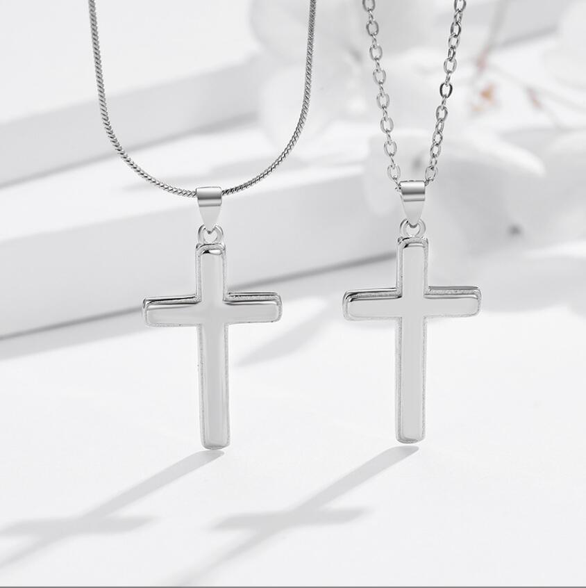 cross necklace women silver 925