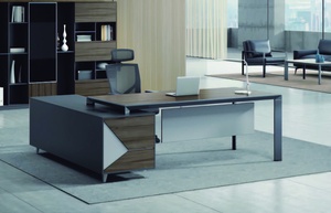Modern Convertible MFC Small Executive <strong>Corner</strong> <strong>Desk</strong> with Organizer <strong>Compact</strong> Office Furniture - Product Image 6