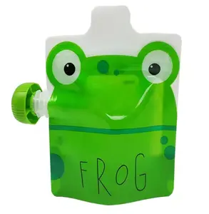 Various Shape Plastic Pouch Stand Up Packaging Bags Puree Yogurt Milk Juice Baby Food Spout Pouch With Spout