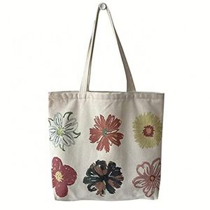 Sacs fourre-tout en toile de coton recyclée, naturels, vierges, personnalisables, avec fermeture éclair - Product Image 1