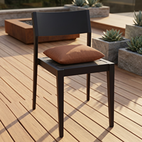 Ensemble de mobilier de patio en alliage d'aluminium aéronautique de qualité commerciale, chaises et table de café, en stock à l'entrepôt d'Atlanta