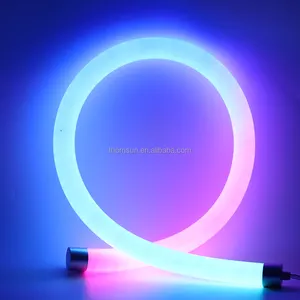 Bande lumineuse LED numérique en néon, ruban d'éclairage flexible, 25mm, 360 degrés, 12V, couleur de rêve