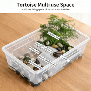 Caja de Plástico PP para Reptiles, Jaula de Alimentación Portátil, Terrario para Dragón Barbudo, Gecko Leopardo, Serpiente, Araña - Product Image 4