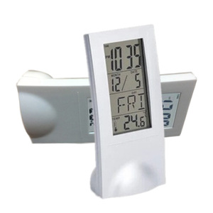 Lcd Transparent Perpetual Calendar <b>Clock</b> With Thermometer And Hygrometer Alarm Vertical Silent <b>Battery</b> Operated Desk <b>Clock</b> - Product Image 2