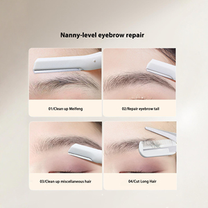 Recortadora <span class=keywords><strong>de</strong></span> <span class=keywords><strong>cejas</strong></span> segura <span class=keywords><strong>de</strong></span> precisión profesional, 3 uds., peine cortapelos para mujeres y hombres, maquinillas <span class=keywords><strong>de</strong></span> <span class=keywords><strong>afeitar</strong></span> faciales, depilación Facial - Product Image 4