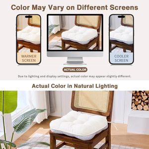ชุดเบาะรองนั่งเก้าอี้รับประทานอาหารสีขาว <span class=keywords><strong>BETU</strong></span> จำนวน 4 ชิ้น หนา 3.5 นิ้ว ทำจากโพลีเอสเตอร์เมมโมรี่โฟม พร้อมแผ่นกันลื่น ซักล้างได้ ใช้ได้ในครัว/บาร์/ระเบียง - Product Image 5