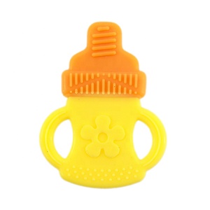 Anneau de dentition pour bébé en silicone sans BPA, motif ours <span class=keywords><strong>pomme</strong></span>, qualité alimentaire, pour les molaires - Product Image 4
