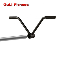 Guli Fitness – barre en T multi-poignée, barre d'haltères, acier solide, V droit, fixation de la mine, équipement de gymnastique à domicile