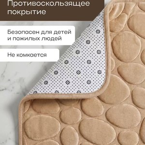 Tapis de bain Cangming en polaire corail absorbant et antidérapant, couleur unie, style moderne et simple, ensemble de tapis de sol pour salle de bain, lavable à la main - Product Image 5