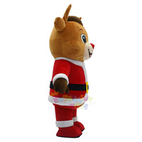 Costume de mascotte de renne de Noël sur mesure, taille adulte, tenue de dessin animé de renne sur le thème du Père Noël pour les événements et les défilés de vacances