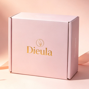 Custom Eco-Friendly Pink Cosmetic Shipping <b>Box</b> Gold Foil Logo <b>Box</b> For <b>Makeup</b> Gift Packaging - Product Image 3